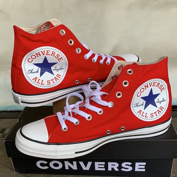 CONVERSE CTAS HI ENAMEL RED/WHITE/BLACK MENS